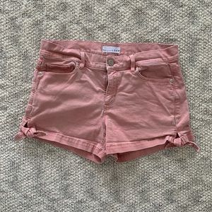 Pink loft side tie shorts size 6